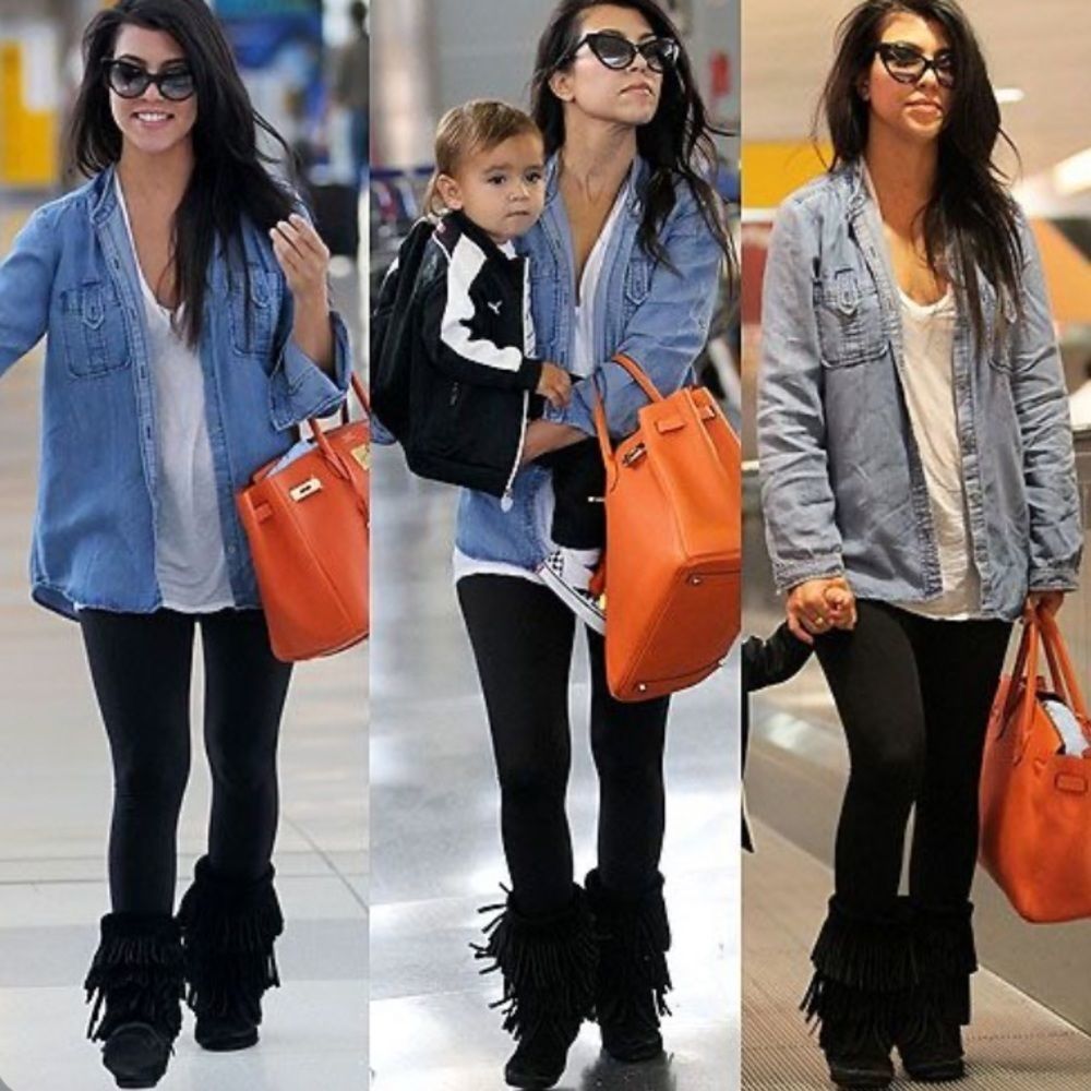 Minnetonka Suede 3 Layer Fringe Boots- Size 6 - image 2